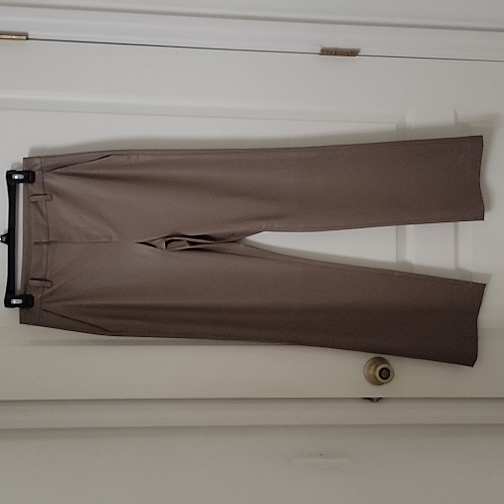 VERO MODA Size M Beige-y Taupe High Rise Faux Leather Pants, Exc. Used Cond